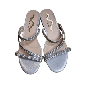 Nina Silver Rhinestone Sandals for Day and Night